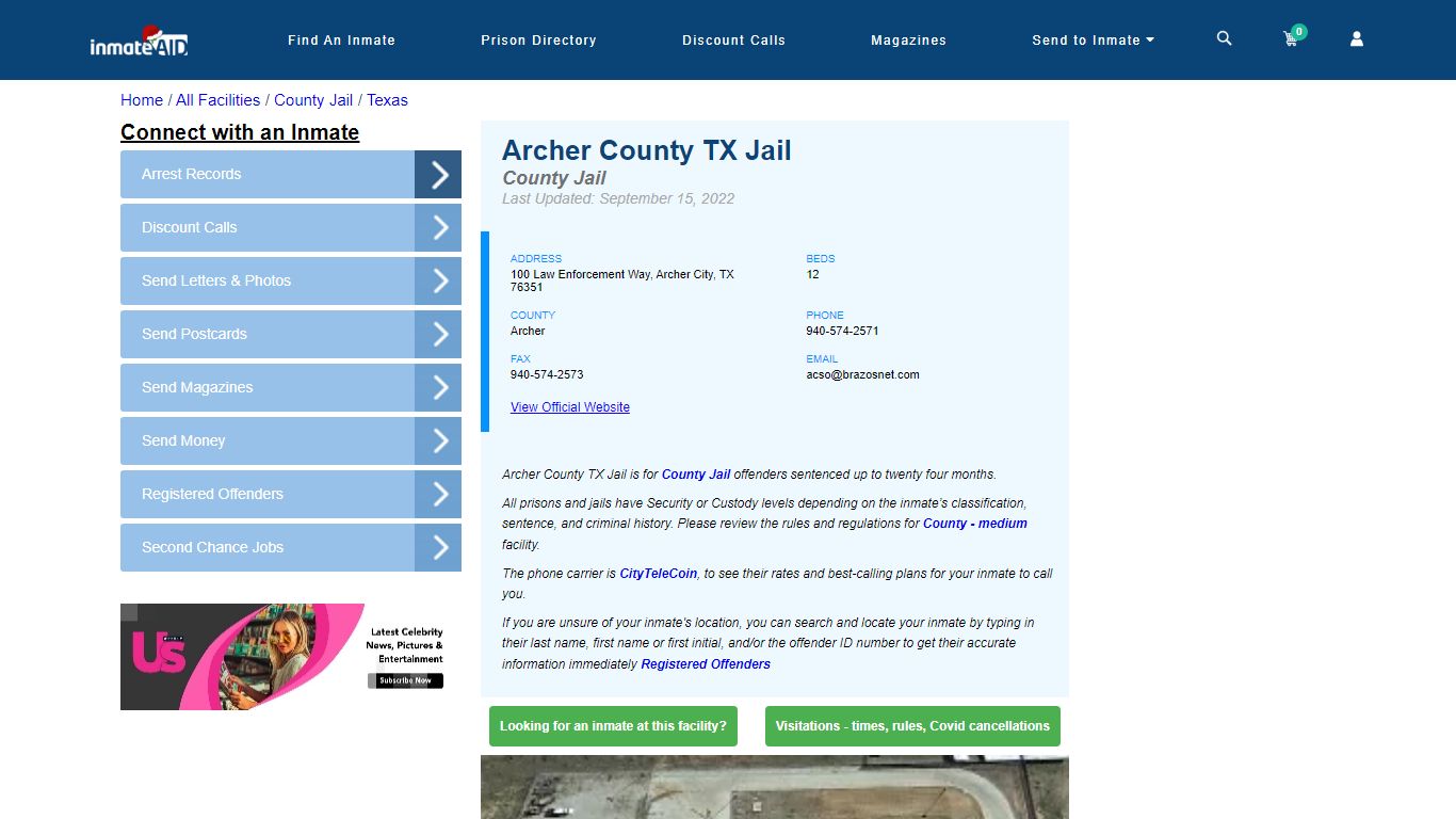 Archer County TX Jail - Inmate Locator - Archer City, TX